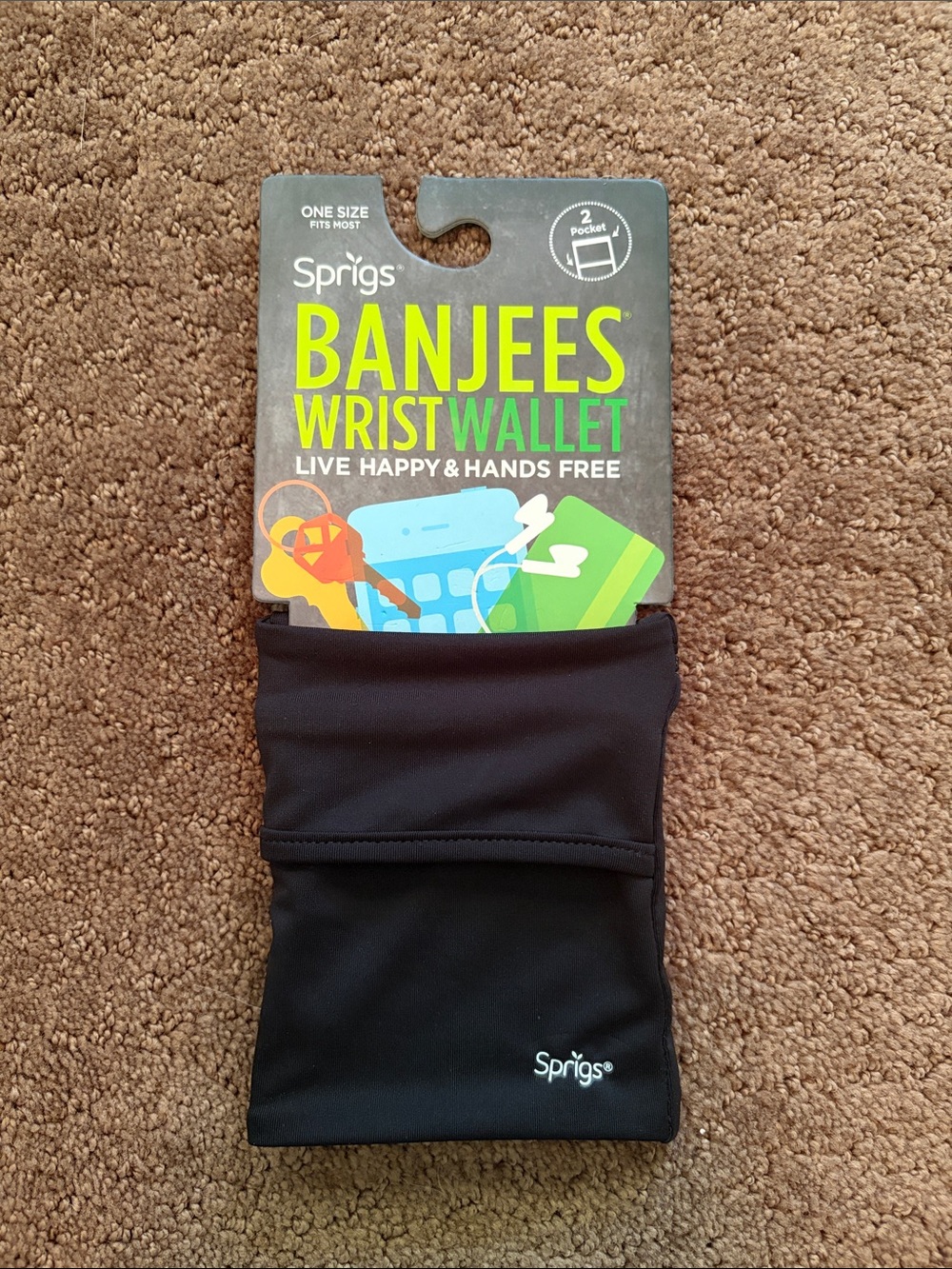 Sprigs Banjees Wrist Wallet in Black